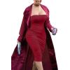 imageKaximil Womens Sexy Bodycon Strapless Midi Club Tube Dress Basic Casual DressesWine Red