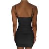 imageKaximil Womens Sexy Cut Out Ruched Bodycon Spaghetti Strap Mini Club Party DressesBlack