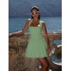 imageKaximil Womens Sexy Halter Corset Mini Dress Bubble Ruched Waist Club Party Dresses with Builtin ShortsPea Green