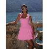 imageKaximil Womens Sexy Halter Corset Mini Dress Bubble Ruched Waist Club Party Dresses with Builtin ShortsPink