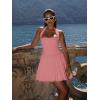 imageKaximil Womens Sexy Halter Corset Mini Dress Bubble Ruched Waist Club Party Dresses with Builtin ShortsWater Pink