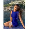 imageKaximil Womens Sexy Sleeveless Mini Party Dress Ruffle Ruched Backless Club Short DressesRoyal Blue