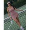 imageKaximil Womens Sexy Square Neck Mini Dress Built in Shorts and Bra Slit Club Party Short DressPurple