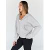 imageTrendy Queen Hoodies for Women Full Zip Up Cropped Sweatshirts Jackets Casual Comfy Gym Tops Fall Outfits Winter Clothes 2025Grey