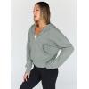 imageTrendy Queen Hoodies for Women Full Zip Up Cropped Sweatshirts Jackets Casual Comfy Gym Tops Fall Outfits Winter Clothes 2025Lightgreen