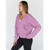 imageTrendy Queen Hoodies for Women Full Zip Up Cropped Sweatshirts Jackets Casual Comfy Gym Tops Fall Outfits Winter Clothes 2025Pinkpurple