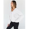 imageTrendy Queen Hoodies for Women Full Zip Up Cropped Sweatshirts Jackets Casual Comfy Gym Tops Fall Outfits Winter Clothes 2025White
