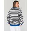 imageTrendy Queen Oversized Sweatshirt for Women 2025 Summer Crewneck Striped Long Sleeve Shirts Hoodies Cute Top Y2K OutfitsBlackwhite