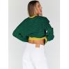 imageTrendy Queen Oversized Sweatshirt for Women 2025 Summer Crewneck Striped Long Sleeve Shirts Hoodies Cute Top Y2K OutfitsBluegreen