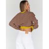 imageTrendy Queen Oversized Sweatshirt for Women 2025 Summer Crewneck Striped Long Sleeve Shirts Hoodies Cute Top Y2K OutfitsBrownkhaki