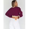 imageTrendy Queen Oversized Sweatshirt for Women 2025 Summer Crewneck Striped Long Sleeve Shirts Hoodies Cute Top Y2K OutfitsBurgundyblue