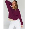 imageTrendy Queen Oversized Sweatshirt for Women 2025 Summer Crewneck Striped Long Sleeve Shirts Hoodies Cute Top Y2K OutfitsBurgundyblue
