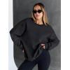 imageTrendy Queen Sweatshirts for Women Hoodies Oversized Crewneck Tops Sweaters Comfy Fall Winter Outfits Clothes 2025 FashionBlack