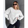 imageTrendy Queen Sweatshirts for Women Hoodies Oversized Crewneck Tops Sweaters Comfy Fall Winter Outfits Clothes 2025 FashionGrey