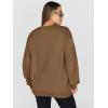 imageTrendy Queen Sweatshirts for Women Hoodies Oversized Crewneck Tops Sweaters Comfy Fall Winter Outfits Clothes 2025 FashionKhaki