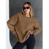 imageTrendy Queen Sweatshirts for Women Hoodies Oversized Crewneck Tops Sweaters Comfy Fall Winter Outfits Clothes 2025 FashionKhaki