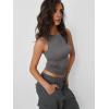 imageTrendy Queen Women Going Out Summer Tank Tops Spring Casual Basic Cute 2025 Sleeveless Shirt Vacation Fashion Outfit ClothesGrey