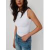 imageTrendy Queen Women Going Out Summer Tank Tops Spring Casual Basic Cute 2025 Sleeveless Shirt Vacation Fashion Outfit ClothesWhite