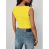 imageTrendy Queen Women Going Out Summer Tank Tops Spring Casual Basic Cute 2025 Sleeveless Shirt Vacation Fashion Outfit ClothesYellow