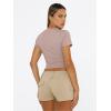 imageTrendy Queen Womens Basic T Shirts Summer Tops 2025 Short Sleeve Crop Tops Slim Fit Gym Workout Y2k ClothesLatte