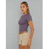 imageTrendy Queen Womens Basic T Shirts Summer Tops 2025 Short Sleeve Crop Tops Slim Fit Gym Workout Y2k ClothesNutmeg