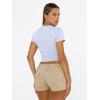 imageTrendy Queen Womens Basic T Shirts Summer Tops 2025 Short Sleeve Crop Tops Slim Fit Gym Workout Y2k ClothesOffwhite