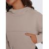 imageTrendy Queen Womens Cropped Hoodie Long Sleeve Sweatshirts Fall Fashion 2024 Casual Y2k Outfits Winter ClothesCoffee Grey