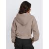 imageTrendy Queen Womens Cropped Hoodie Long Sleeve Sweatshirts Fall Fashion 2024 Casual Y2k Outfits Winter ClothesCoffee Grey