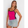 imageTrendy Queen Womens Double Lined Tank Tops Spaghetti Strap Square Neck Camisole Sleeveless Racerback Cropped Summer ClothesHotpink