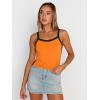 imageTrendy Queen Womens Double Lined Tank Tops Spaghetti Strap Square Neck Camisole Sleeveless Racerback Cropped Summer ClothesOrange