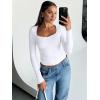 imageTrendy Queen Womens Going Out Tops Long Sleeve Top Trendy Cute Shirt Y2k Clothing Fall Fashion Clothes 2025White