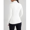imageTrendy Queen Womens Lightweight Zip Up Jackets 2025 Athletic Hoodies Fall Gym Shirts Running Workout Clothes with PocketWhite