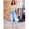 imageTrendy Queen Womens Long Sleeve Going Out Crop Tops Sweetheart Neck Cute Y2k T Shirts Side Slit TeesApricot