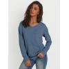 imageTrendy Queen Womens Long Sleeve Tops Casual Shirts V Neck Clothing Fall Fashion Clothes with PocketBlue