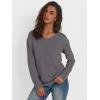 imageTrendy Queen Womens Long Sleeve Tops Casual Shirts V Neck Clothing Fall Fashion Clothes with PocketGrey