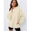 imageTrendy Queen Womens Oversized Hoodies Fleece Hooded Sweatshirts Casual Pullover Fall Winter Outfits Long Sleeve Tops 2025Apricot