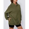 imageTrendy Queen Womens Oversized Hoodies Fleece Hooded Sweatshirts Casual Pullover Fall Winter Outfits Long Sleeve Tops 2025Armygreen
