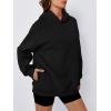 imageTrendy Queen Womens Oversized Hoodies Fleece Hooded Sweatshirts Casual Pullover Fall Winter Outfits Long Sleeve Tops 2025Black