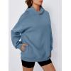 imageTrendy Queen Womens Oversized Hoodies Fleece Hooded Sweatshirts Casual Pullover Fall Winter Outfits Long Sleeve Tops 2025Blue