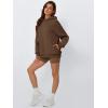 imageTrendy Queen Womens Oversized Hoodies Fleece Hooded Sweatshirts Casual Pullover Fall Winter Outfits Long Sleeve Tops 2025Brown
