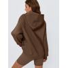 imageTrendy Queen Womens Oversized Hoodies Fleece Hooded Sweatshirts Casual Pullover Fall Winter Outfits Long Sleeve Tops 2025Brown