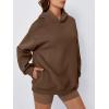 imageTrendy Queen Womens Oversized Hoodies Fleece Hooded Sweatshirts Casual Pullover Fall Winter Outfits Long Sleeve Tops 2025Brown