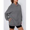 imageTrendy Queen Womens Oversized Hoodies Fleece Hooded Sweatshirts Casual Pullover Fall Winter Outfits Long Sleeve Tops 2025Darkgrey