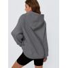 imageTrendy Queen Womens Oversized Hoodies Fleece Hooded Sweatshirts Casual Pullover Fall Winter Outfits Long Sleeve Tops 2025Darkgrey
