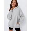 imageTrendy Queen Womens Oversized Hoodies Fleece Hooded Sweatshirts Casual Pullover Fall Winter Outfits Long Sleeve Tops 2025Grey