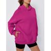 imageTrendy Queen Womens Oversized Hoodies Fleece Hooded Sweatshirts Casual Pullover Fall Winter Outfits Long Sleeve Tops 2025Hotpink