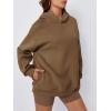 imageTrendy Queen Womens Oversized Hoodies Fleece Hooded Sweatshirts Casual Pullover Fall Winter Outfits Long Sleeve Tops 2025Khaki