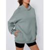 imageTrendy Queen Womens Oversized Hoodies Fleece Hooded Sweatshirts Casual Pullover Fall Winter Outfits Long Sleeve Tops 2025Lightgreen