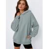 imageTrendy Queen Womens Oversized Hoodies Fleece Hooded Sweatshirts Casual Pullover Fall Winter Outfits Long Sleeve Tops 2025Lightgreen
