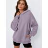 imageTrendy Queen Womens Oversized Hoodies Fleece Hooded Sweatshirts Casual Pullover Fall Winter Outfits Long Sleeve Tops 2025Lightpurple